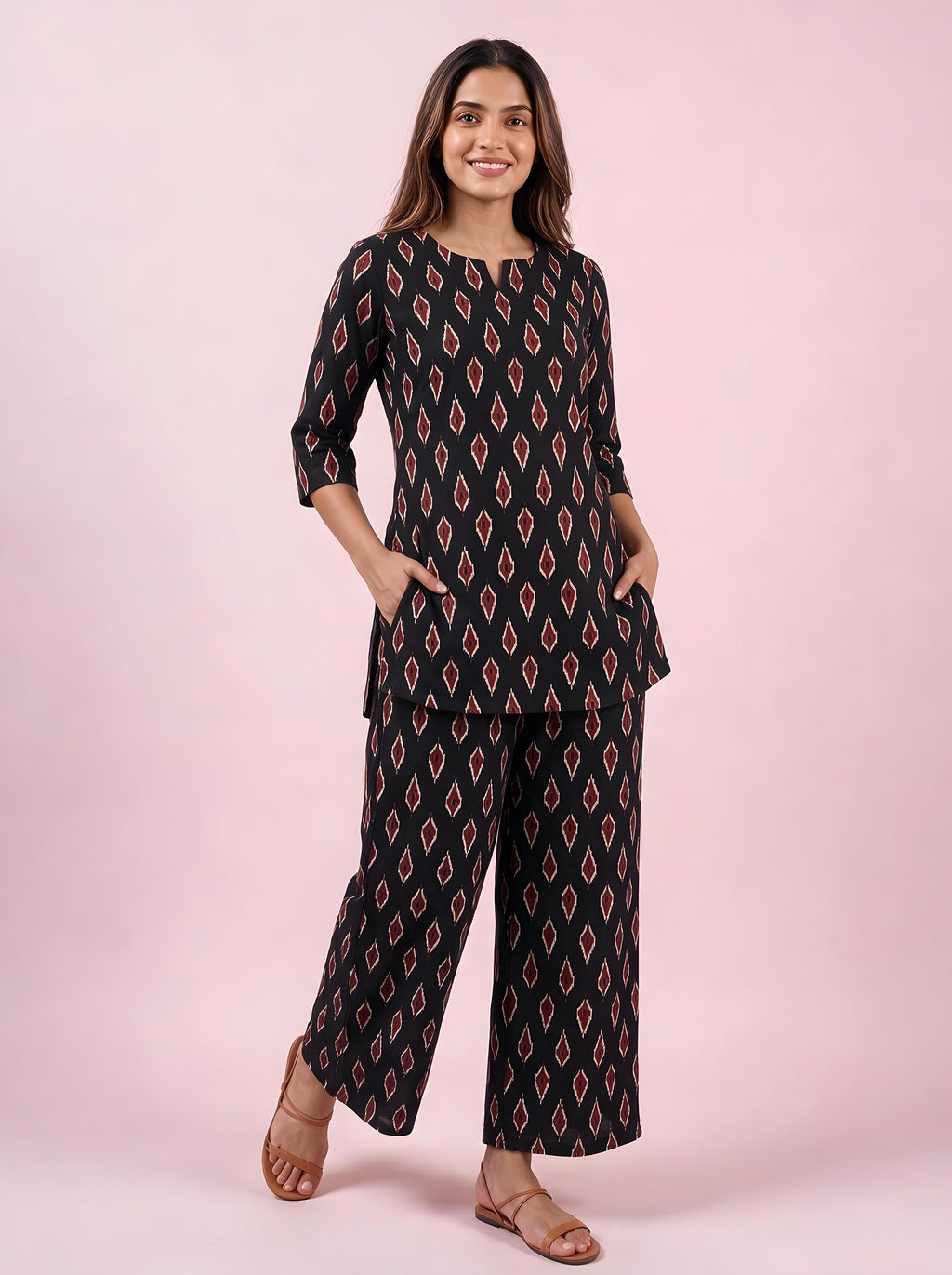 Cotton Kurta Pyjama Co-ord Set – Ikat