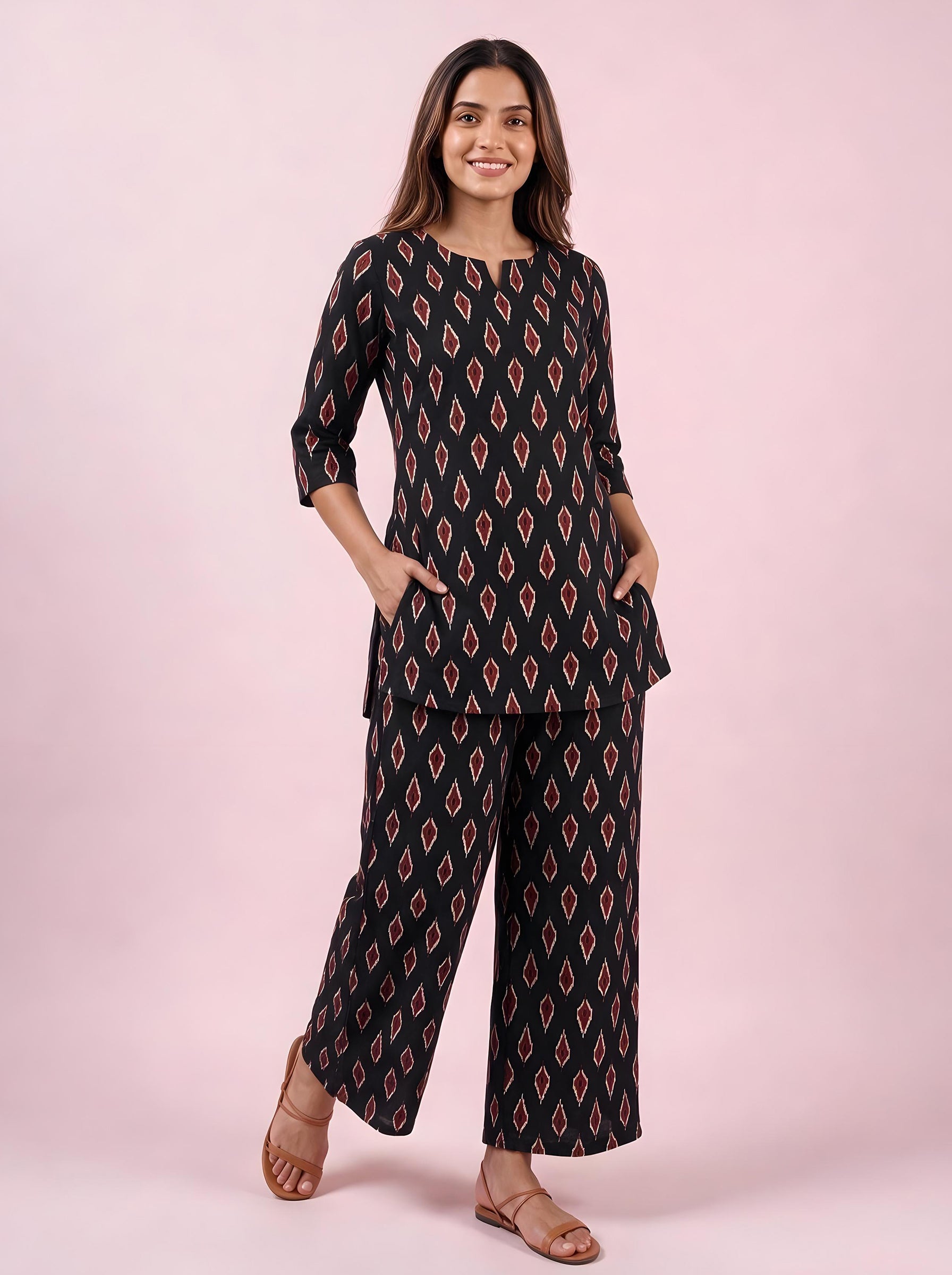 Cotton Kurta Pyjama Co-ord Set – Ikat