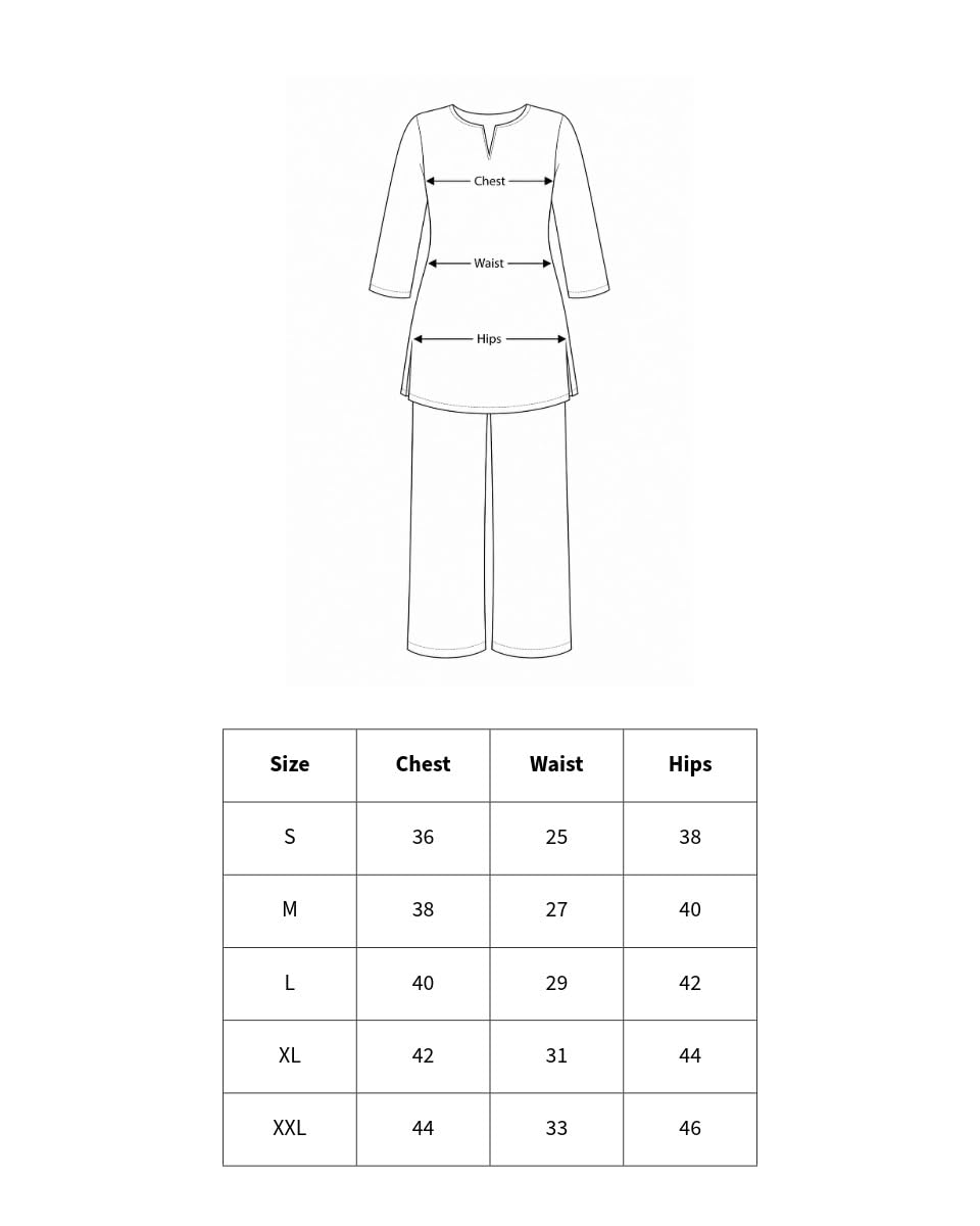 Cotton Kurta Pyjama Co-ord Set – Indigo