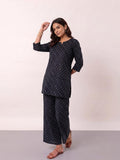Cotton Kurta Pyjama Co-ord Set - Ikat