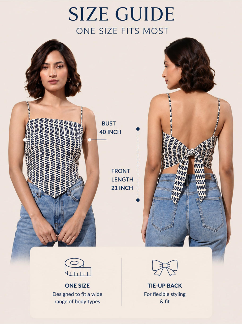 Cotton Backless Scarf Top – Off White