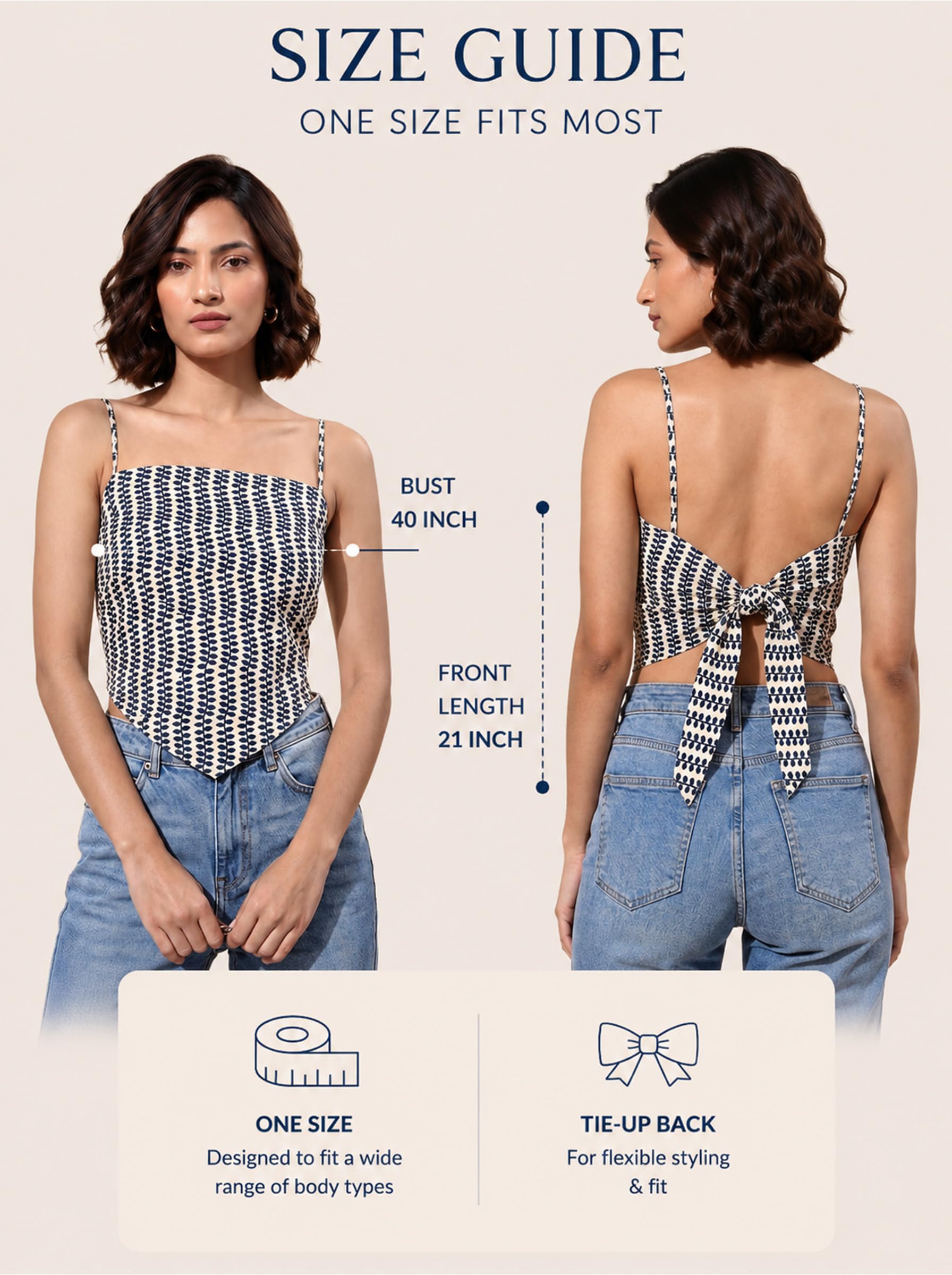 Cotton Backless Scarf Top – Off White