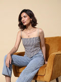 Cotton Backless Scarf Top – Off White