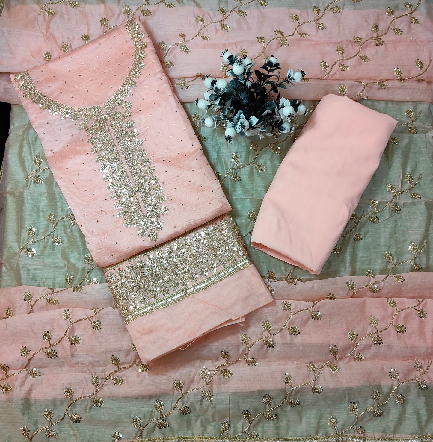 Chanderi Silk Dress Material