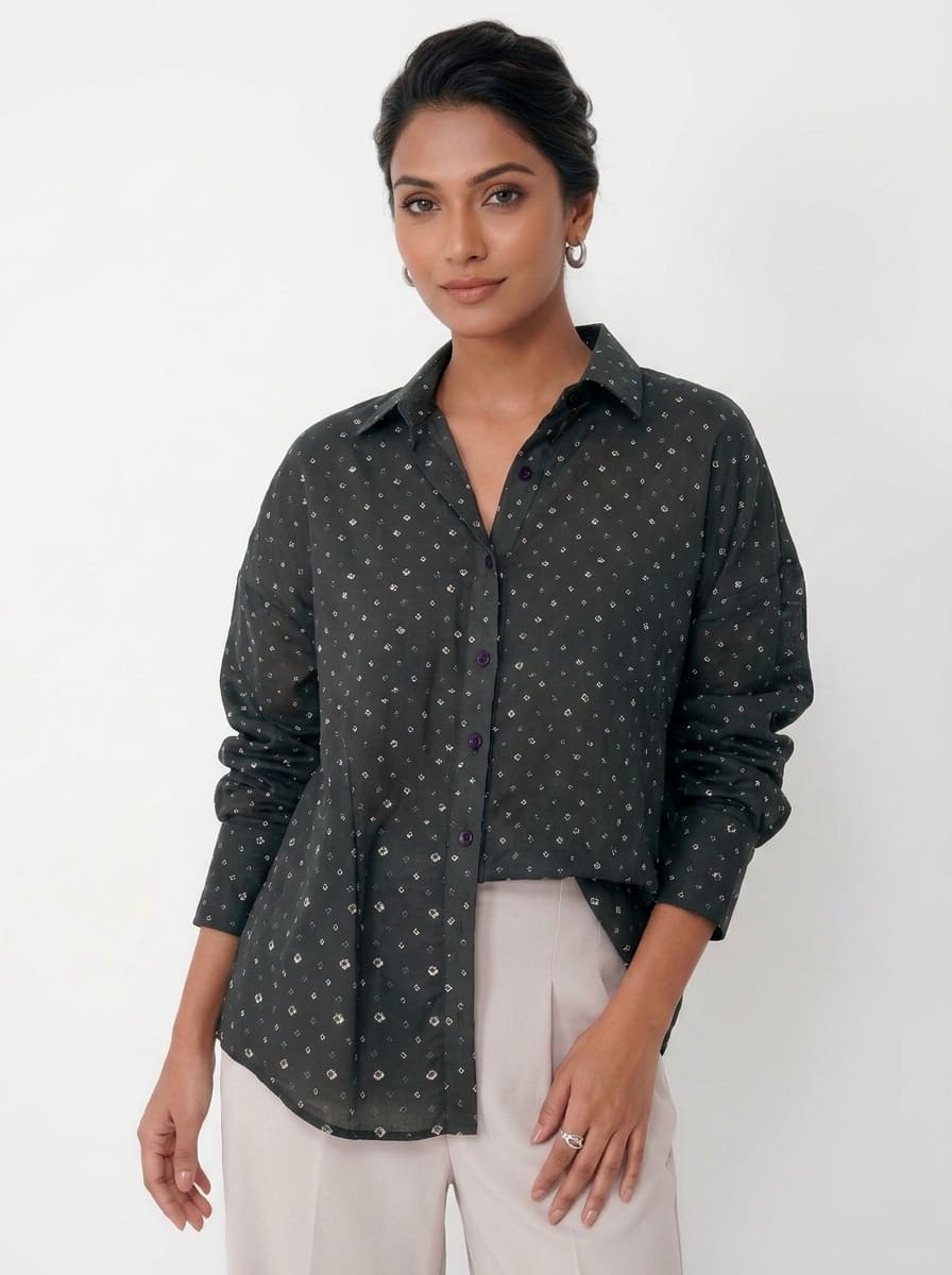 Black Bandhani Classic Shirt