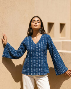 Indigo - Bell Sleeves Kurti