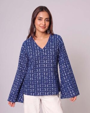 Indigo - Bell Sleeves Kurti