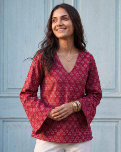 Rose Red - Bell Sleeves Kurti